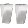 Lovelis 2 pcs Sidabro 40 x 40 x 75 cm Nerūdijantis Plienas