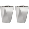 Lovelis 2 pcs Sidabro 50 x 50 x 75 cm Nerūdijantis Plienas