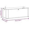 Lovelis su savaiminio laistymo sistema, baltas, 100x43x33cm