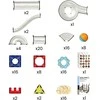 Magnetinis konstruktorius 3D rinkinys su kamuoliukų trasa Woopie 113vnt