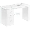 Activeshop Manikiūro stalas su dulkių surinkėju IDEAL COSMETIC DESK Baltas