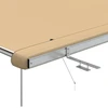 Markizė nameliui ant ratų, smėlio spalvos, 2,4x3x2,15m