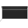 Markizė su uždanga/LED/vėjo jutikliu, antracito, 3x2,5m