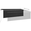 Markizė su uždanga/LED/vėjo jutikliu, antracito, 4,5x3m