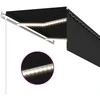 Markizė su uždanga/LED/vėjo jutikliu, antracito, 3x2,5m