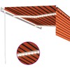 Markizė su uždanga/LED/vėjo jutikliu, oranžinė/ruda, 4x3m