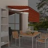 Markizė su uždanga/LED/vėjo jutikliu, oranžinė/ruda, 3,5x2,5m