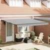 Ištraukiama markizė Antracito ir baltos 400 × 300 cm