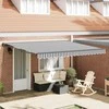 Markizės rėmas Antracito ir baltos 400 × 300 cm
