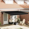 Ištraukiama markizė Juoda 400 × 300 cm Poliesteris ir Metalas