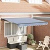 Ištraukiama markizė Mėlyna ir balta 350x250 cm audinys 3330199