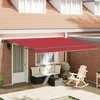 Ištraukiama markizė Raudona 400 × 300 cm Poliesteris ir Metalas