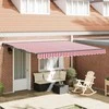 Markizės rėmas Raudona ir balta 400 × 300 cm