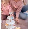 Tooky Toys Medinis trijų aukštų saldumynų stovas su keksiukais TOOKY TOY