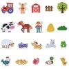 Viga Toys Medinių magnetų rinkinys ūkio draugai Viga 20vnt