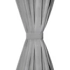 Mikro satino užuolaidos su kilpomis, 2 vnt., 140x175 cm, pilkos