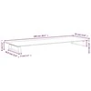 Laikiklis Monitoriaus stovas, baltas, 100x35x8cm, stiklas ir metalas