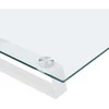 Laikiklis Monitoriaus stovas, baltas, 60x20x8cm, stiklas ir metalas