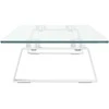 Laikiklis Monitoriaus stovas, baltas, 80x20x8cm, stiklas ir metalas