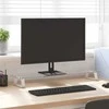 Laikiklis Monitoriaus stovas, baltas, 80x20x8cm, stiklas ir metalas