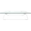 Laikiklis Monitoriaus stovas, baltas, 80x35x8cm, stiklas ir metalas