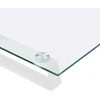 Laikiklis Monitoriaus stovas, baltas, 80x35x8cm, stiklas ir metalas