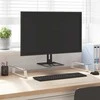 Laikiklis Monitoriaus stovas, baltas, 80x35x8cm, stiklas ir metalas
