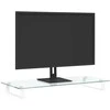 Laikiklis Monitoriaus stovas, baltas, 80x35x8cm, stiklas ir metalas