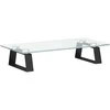 Laikiklis Monitoriaus stovas, juodas, 40x20x8cm, stiklas ir metalas