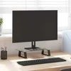 Laikiklis Monitoriaus stovas, juodas, 40x20x8cm, stiklas ir metalas