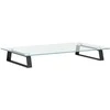 Laikiklis Monitoriaus stovas, juodas, 60x35x8cm, stiklas ir metalas