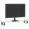 Laikiklis Monitoriaus stovas, juodas, 80x20x8cm, stiklas ir metalas