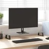 Laikiklis Monitoriaus stovas, juodas, 80x20x8cm, stiklas ir metalas