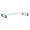 Laikiklis Monitoriaus stovas, juodas, 80x35x8cm, stiklas ir metalas