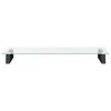 Laikiklis Monitoriaus stovas, juodas, 80x35x8cm, stiklas ir metalas