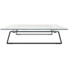 Laikiklis Monitoriaus stovas, juodas, 80x35x8cm, stiklas ir metalas
