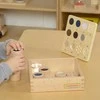 Masterkidz Montessori medinės kaladėlės medžiagoms ir faktūroms atpažinti 12 vnt