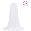 Uodų tinklas lovai 3 vnt. 156 mesh Balta ⌀56 x 220 cm
