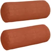 Pagalvės 2 pcs Raudona oranžinė Ø 15 x 40 cm Kordūrinis audinys