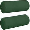 Pagalvės 2 pcs Tamsiai žalia Ø 15 x 40 cm Kordūrinis audinys