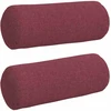 Pagalvės 2 pcs Vyno raudona Ø 15 x 40 cm audinys