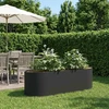 Pakelta sodo lova Juoda 140 x 40 x 40 cm Plienas