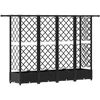 Pakeltas lovas su trelėmis ir stogu Juoda 202,5 x 40 x 121 cm