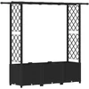 Pakeltas lovas su trelėmis ir stogu Juoda 162,5 x 40 x 136 cm
