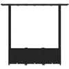Pakeltas lovas su trelėmis ir stogu Juoda 162,5 x 40 x 136 cm