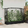 Pakeltas lovas su trelėmis ir stogu Juoda 207 x 40 x 123 cm PP