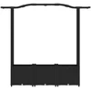 Pakelta lysvė su trelėmis ir stogu Juoda 164 x 40 x 138 cm PP