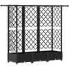 Pakeltas lovas su trelėmis ir stogu Juoda 164 x 40 x 121 cm PP