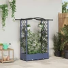 Pakelta lysvė su trelėmis ir stogu Pilka 124 x 40 x 123 cm PP