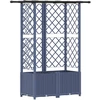 Pakeltas lovas su trelėmis ir stogu Pilka 124 x 40 x 136 cm PP